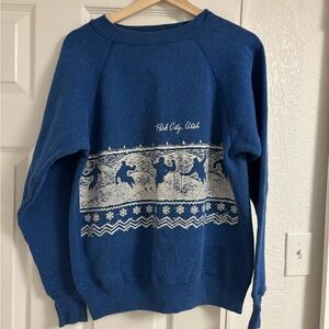 Vintage Park City blue crewneck ski sweatshirt